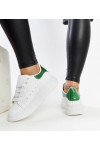 Balti-Žali Sneakers Stiliaus eko-Odiniai Fatimah Balti-Žali Sneakers Stiliaus eko-Odiniai Fatimah
