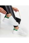 Balti-Žali Sneakers Stiliaus eko-Odiniai Fatimah Balti-Žali Sneakers Stiliaus eko-Odiniai Fatimah