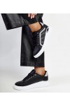 Juodi Sneakers Stiliaus Ant Platformos Su Blizgučiais Fekete Juodi Sneakers Stiliaus Ant Platformos Su Blizgučiais Fekete