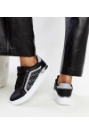 Juodi Sneakers Stiliaus Ant Platformos Su Blizgučiais Fekete Juodi Sneakers Stiliaus Ant Platformos Su Blizgučiais Fekete