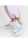 Balti-Sidabro spalvos Sneakers Stiliaus Ant Aukštos platformos Lengyel Balti-Sidabro spalvos Sneakers Stiliaus Ant Aukštos platformos Lengyel