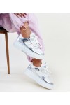 Balti-Sidabro spalvos Sneakers Stiliaus Ant Aukštos platformos Lengyel Balti-Sidabro spalvos Sneakers Stiliaus Ant Aukštos platformos Lengyel