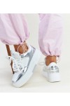 Balti-Sidabro spalvos Sneakers Stiliaus Ant Aukštos platformos Lengyel Balti-Sidabro spalvos Sneakers Stiliaus Ant Aukštos platformos Lengyel