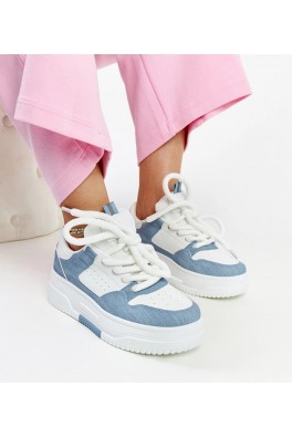 Balti-Mėlyni Sneakers Stiliaus Ant Platformos Szekeres