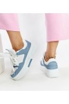 Balti-Mėlyni Sneakers Stiliaus Ant Platformos Szekeres Balti-Mėlyni Sneakers Stiliaus Ant Platformos Szekeres
