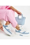 Balti-Mėlyni Sneakers Stiliaus Ant Platformos Szekeres Balti-Mėlyni Sneakers Stiliaus Ant Platformos Szekeres