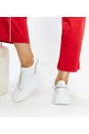 Balti Odiniai Sneakers Stiliaus Su Kūbiniais Cirkoniais Karino Balti Odiniai Sneakers Stiliaus Su Kūbiniais Cirkoniais Karino