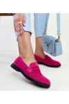 Tamsiai rožinės spalvos zomšiniai mokasinai Vinceza