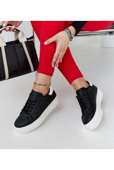 Juodi-Balti Sneakers Stiliaus Ant Grubaus Pado Ruta