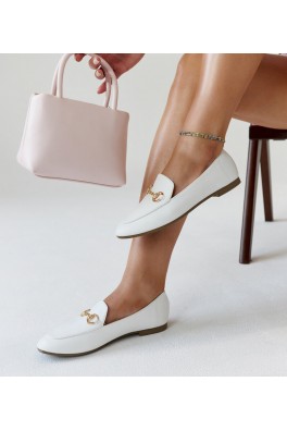 Balti mokasinai su sagtimi Erminia