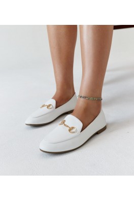 Balti mokasinai su sagtimi Erminia