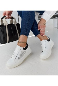 Balti Sportinio stiliaus Moteriški Ažūriniai Sneakers Stiliaus Semhar