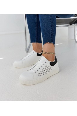 Balti Sportinio stiliaus Moteriški Ažūriniai Sneakers Stiliaus Semhar
