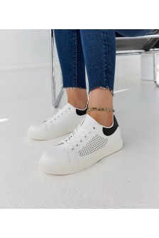 Balti Sportinio stiliaus Moteriški Ažūriniai Sneakers Stiliaus Semhar