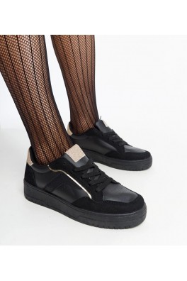 Czarny Sneakers Stiliaus Ant Platformos Walda