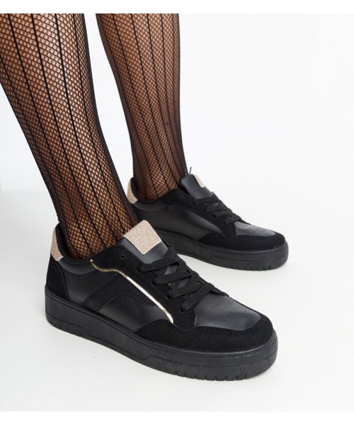 Juodi Walda platforminiai sportbačiai