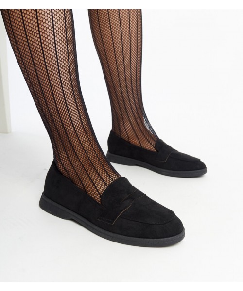 Juodi zomšiniai mokasinai Nibras