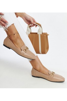 Smėlio spalvos mokasinai su sagtimi Areebah