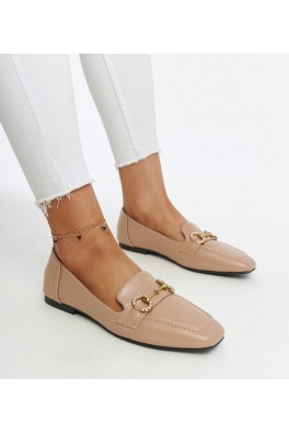 Smėlio spalvos mokasinai su sagtimi Areebah