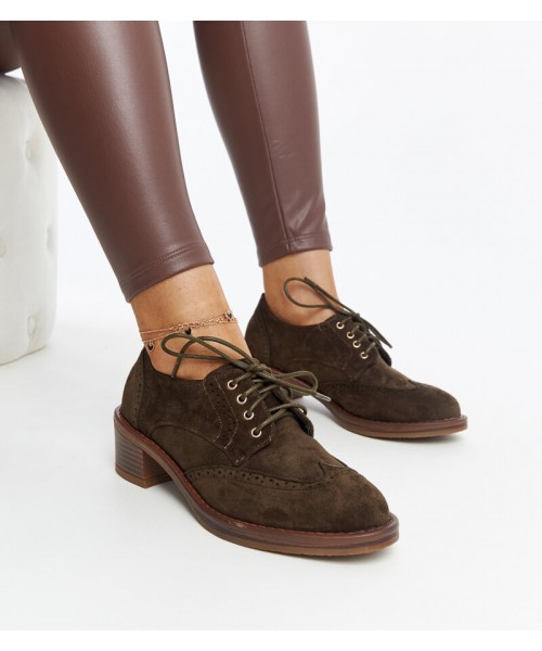 Žalios spalvos zomšiniai pusbačiai su kulnu iš Tigardo