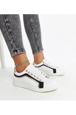 Balti-Juodi Sneakers Stiliaus Ant Platformos Amala
