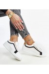 Balti-Juodi Sneakers Stiliaus Ant Platformos Amala Balti-Juodi Sneakers Stiliaus Ant Platformos Amala