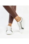 Balti-Žali Sneakers Stiliaus Ant Platformos Amala Balti-Žali Sneakers Stiliaus Ant Platformos Amala