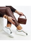 Balti-Žali Sneakers Stiliaus Ant Platformos Amala Balti-Žali Sneakers Stiliaus Ant Platformos Amala