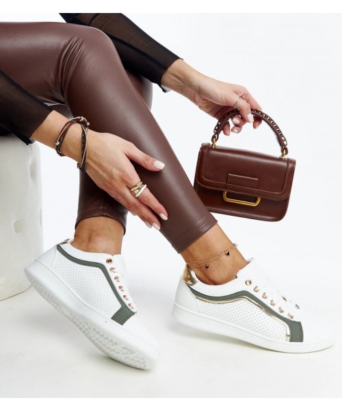 Balti-Žali Sneakers Stiliaus Ant Platformos Amala Balti-Žali Sneakers Stiliaus Ant Platformos Amala