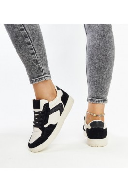 Juodai balti blizgantys "Juwan" sportbačiai