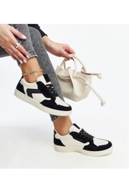 Juodai balti blizgantys "Juwan" sportbačiai