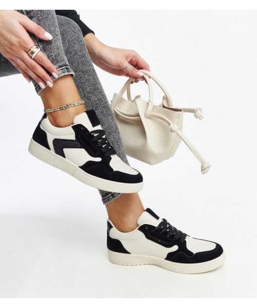 Juodai balti blizgantys "Juwan" sportbačiai