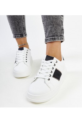 "Finestra" juodai balti sportbačiai storesniu padu