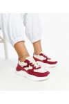 Smėlio Spalvos-Raudonos Spalvos Sneakers Stiliaus Ant Platformos Nereida