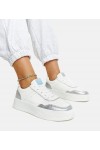 Balti-Sidabro spalvos Sneakers Stiliaus Ant Storesnio Pado Rumai