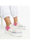 Balti-Rožinės Spalvos Sneakers Stiliaus Ant Storesnio Pado Rumai Balti-Rožinės Spalvos Sneakers Stiliaus Ant Storesnio Pado Rumai