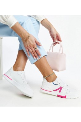 Balti Sneakers Stiliaus Su Rožinia Zorica