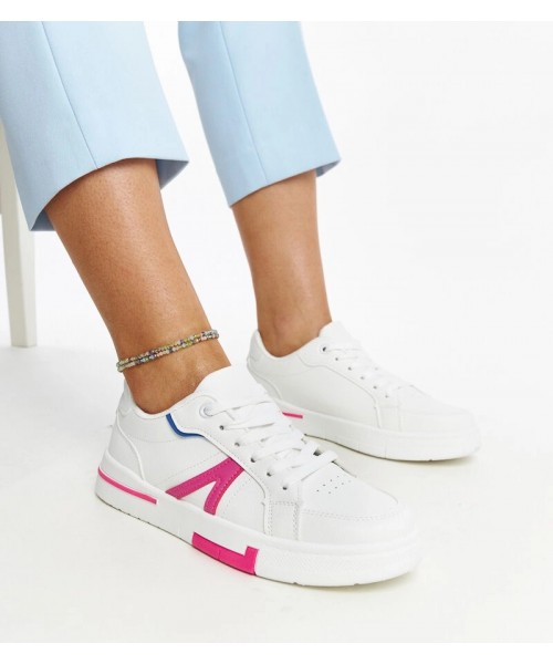 Balti Sneakers Stiliaus Su Rožinia Zorica Balti Sneakers Stiliaus Su Rožinia Zorica