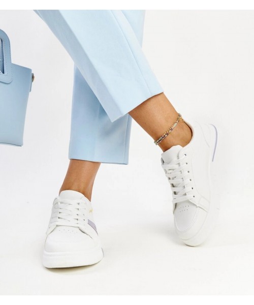 Balti Sneakers Stiliaus Su Spalvomis Zorica