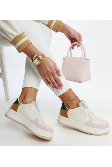 Sneakers Stiliaus Ant Platformos Cvita pastelowe