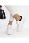 Balti Sneakers Stiliaus Ant Aukšto Pado Zrina Balti Sneakers Stiliaus Ant Aukšto Pado Zrina
