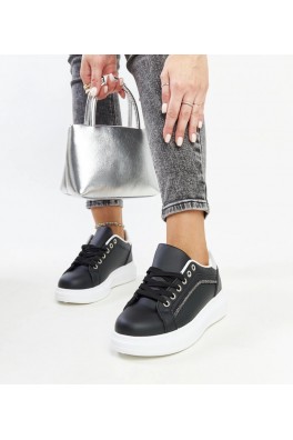 Juodi Sneakers Stiliaus Su Dekoratyvinėmis Kūbiniais Cirkoniais Perica