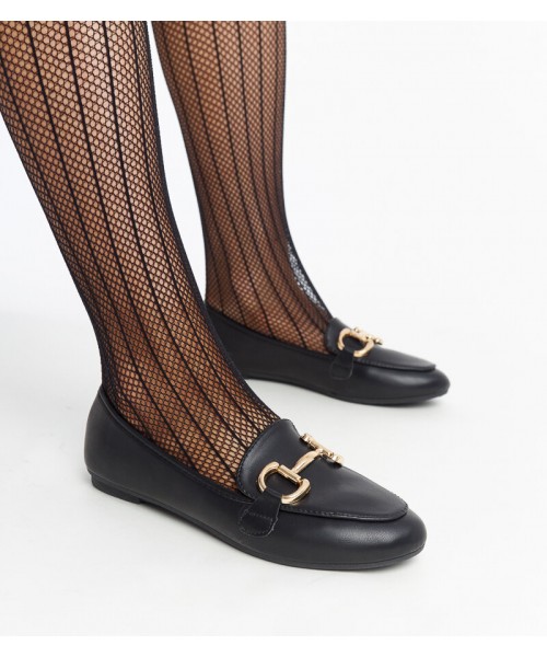 Juodi mokasinai su sagtimi Tanja