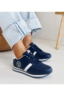 Mėlynos Spalvos Sneakers Stiliaus Moteriški CROSS JEANS