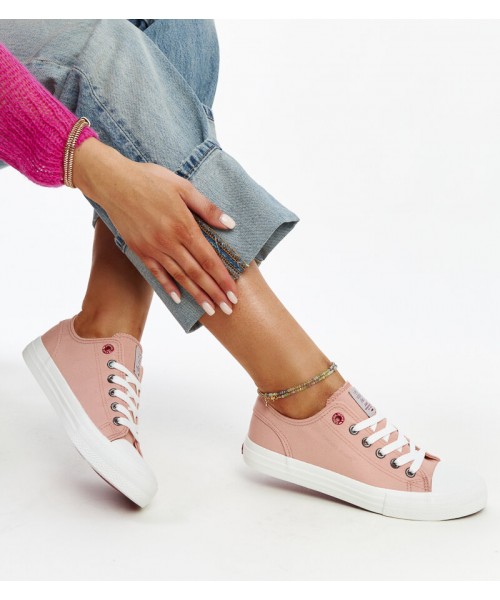 Rožinės moteriškos CROSS JEANS sportinės basutės