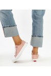 Rožinės moteriškos CROSS JEANS sportinės basutės