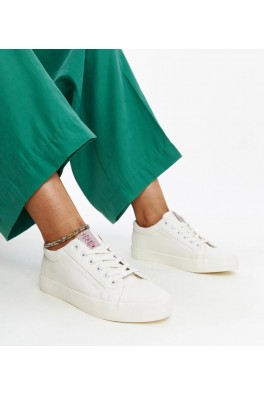 Balti Moteriški Sportinio stiliaus eko skora CROSS JEANS