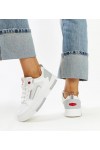 Balti Sneakers Stiliaus Moteriški CROSS JEANS