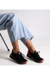 Juodi Medžiaginiai Sneakers Stiliaus Moteriški CROSS JEANS Juodi Medžiaginiai Sneakers Stiliaus Moteriški CROSS JEANS