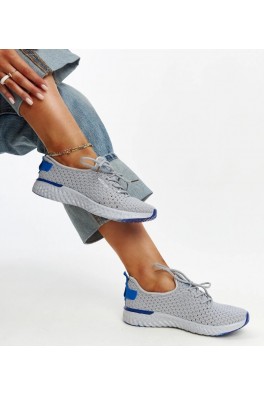 Pilkos Spalvos Medžiaginiai Sneakers Stiliaus Moteriški CROSS JEANS